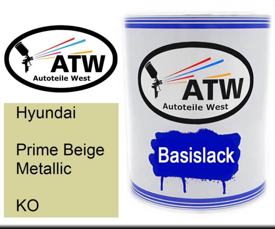 Hyundai, Prime Beige Metallic, KO: 1L Lackdose, von ATW Autoteile West.